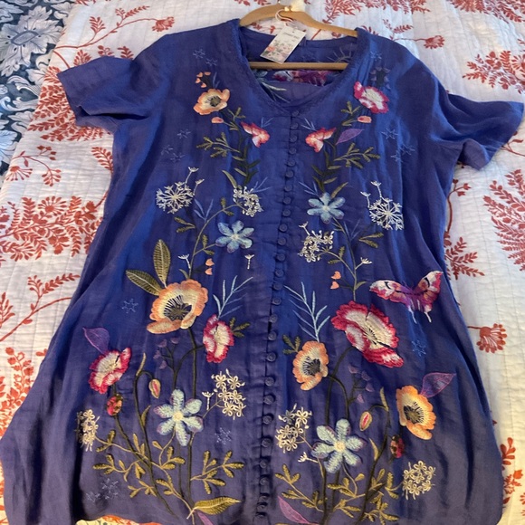 Johnny Was Embroidered dress NWT - Picture 2 of 13